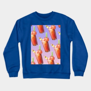 Bloody Mary Cocktail Pattern Crewneck Sweatshirt